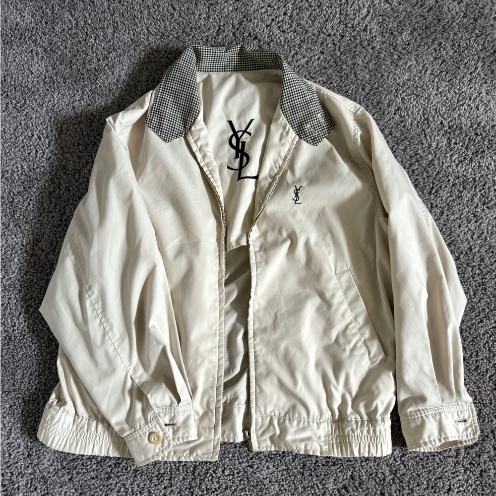 Yves Saint Laurent Beige Jacket with Black Label